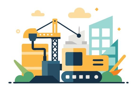 Construction Site and Construction Plann Design Assets