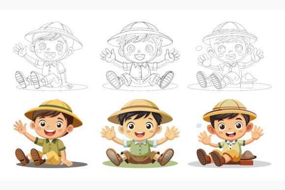 Sitting Kid Vector Illustrations: Smart Design Assets for Busy Creatives