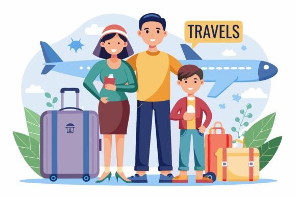 Using Happy Family Vacation Illustrations Strategically