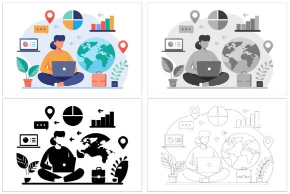 Working from Home Vs Office Flat Illustr: A Strategic Tool for Modern Visual Communication